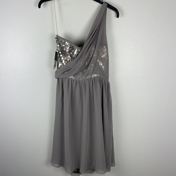 Donna Ricco Party Dress Sz 6 Sequin One Shoulder Cocktail Wedding NWT - Picture 5 of 6